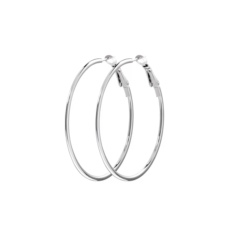 kevkev盛夏芬德拉同款纯银耳钉大圆圈耳环轻奢小众高级感耳圈耳饰