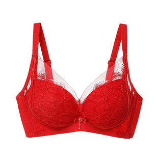 安芝娜2024春夏无钢圈内衣女士加厚小胸聚拢上托防下垂文胸罩6401