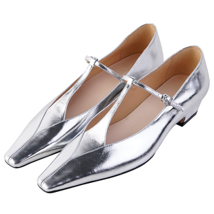 IORE理想矿石设计师原创 简约气质拱顶结构层次T型带玛丽珍单鞋