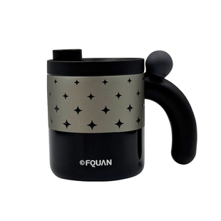 保温杯女士高颜值新款咖啡杯办公室马克杯不锈钢带手柄吸管水杯子