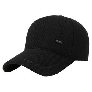 卡帝乐鳄鱼新款帽子男士秋冬保暖鸭舌帽中老年冬季棒球帽加绒加厚