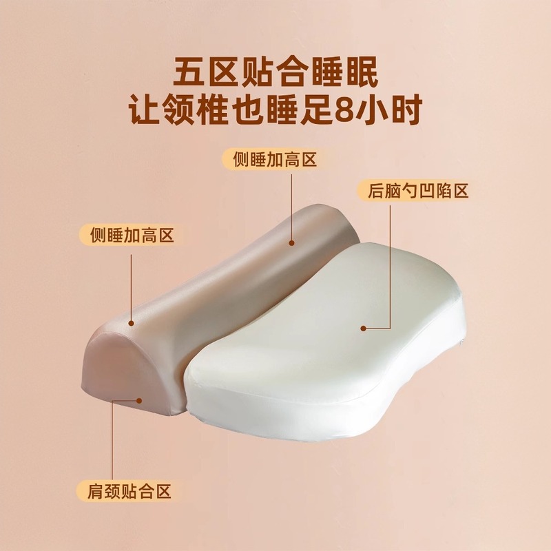 反弓枕头护颈椎助枕芯枕心睡眠记忆睡觉成人一对圆柱男家用棉