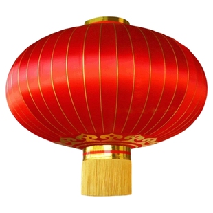 创新圆福铁口绸布灯笼防水防晒大红灯笼户外广告灯笼乔迁大门灯笼