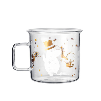 芬兰muurla玻璃马克杯木制托盘