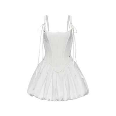 新款鱼骨收腰显瘦吊带裙