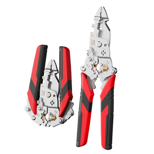 德力西折叠剥线钳新款工业级多功能剥线钳拧螺丝分线绕线滑轮设计