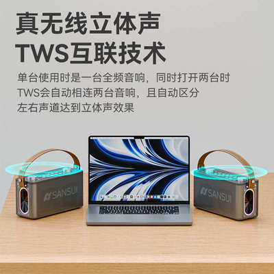 山水新款T93卡拉OK功放K歌一体机户外带无线话筒麦克风广场舞音响