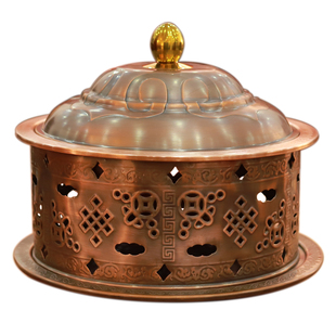 奶茶锅蒙古御锅煮奶茶锅蒙餐专用锅纯铜紫铜内蒙熬奶茶锅烩菜铜锅