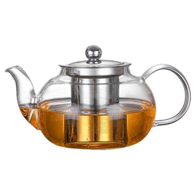 耐热玻璃茶壶泡花茶壶家用钢漏过滤加厚小大透明煮茶功夫茶壶套装