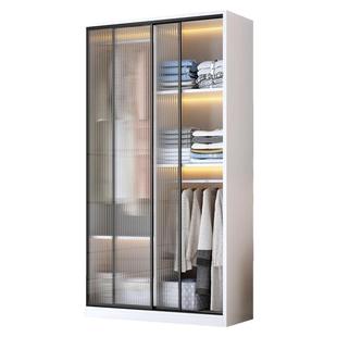 推拉门衣柜卧室家用实木收纳儿童出租房移门长虹玻璃耐用定制柜子