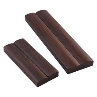 黑梓木镇纸镇尺镇纸素面压纸压书器中国风创意实木酸枝木毛笔宣纸镶铜文镇一对学生书法国画用品练字绘画