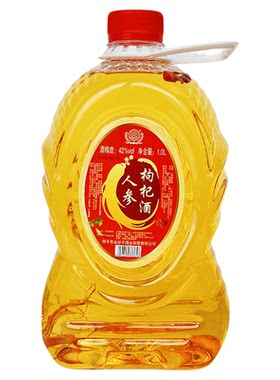 东北特产人参枸杞酒42度1升装