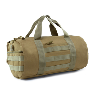 单肩战术桶包大容量旅行包防水斜挎包手提包圆筒包男旅行包军迷包