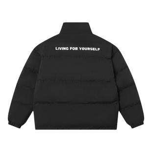 丛林老虎国潮厚板胶logo立领棉服男冬季宽松加厚保暖棉衣外套女