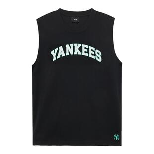 MLB官方 情侣学院风运动凉感背心圆领无袖字母T恤TKV01