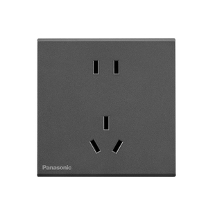 松下官方旗舰店开关插座空调16A五孔暗装家用哑光磨砂面板悦畔灰