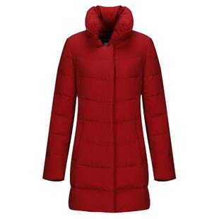 靓诺高端羽绒服女冬季红色短款立领大码新年送礼时尚外套LY17480A
