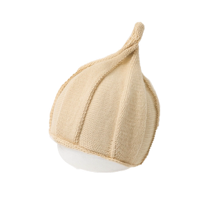 宝宝帽子春夏季婴儿可爱套头帽男宝女宝百搭尖尖帽儿童保暖针织帽