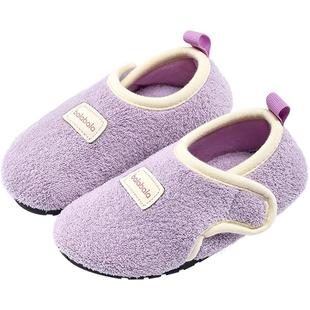 巴拉巴拉儿童拖鞋男童女童室内保暖鞋子秋冬款宝宝包跟室内家居鞋