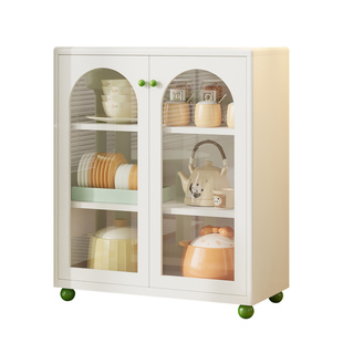 创意钢制厨房2026新款置物柜小户型家用小家电锅碗收纳架子储物柜