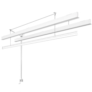 手摇隐藏式晾衣架手动嵌入式双杆升降室内阳台单杆晾衣杆石膏板