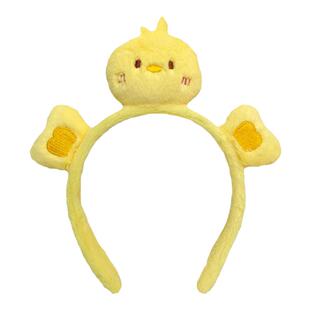 你好星期六丁程鑫同款超萌卡通毛绒爱心小黄鸭发箍头箍发卡头饰