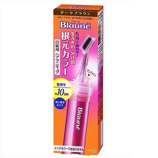 日本Blaune花王染发笔植物染发膏遮盖白发染发剂染发梳一次性补染