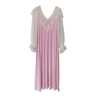 CA BRIDA【巴黎女人】新品法式宫廷复古仙仙莫代尔家居服睡裙L302