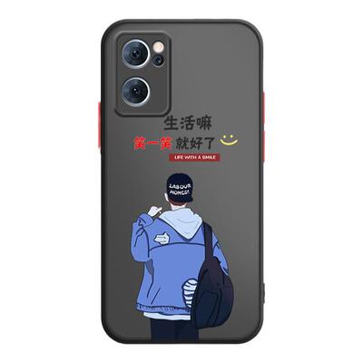 opporeno7手机壳侧边图案硅胶新款防摔超薄