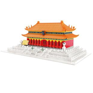 万格古建筑北京故宫太和殿小颗粒拼装积木文创周边玩具礼物