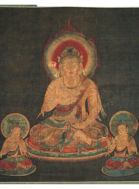 佛画十二天像日天月天水天装饰画