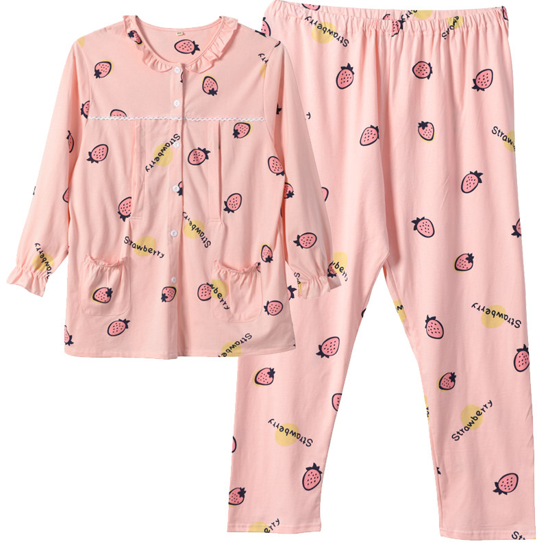大码孕妇月子服春秋纯棉产后哺乳