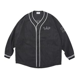 LAPRIMA  BASEBALL SHIRT 美式校园牛仔棒球衬衫日系宽松开衫水洗