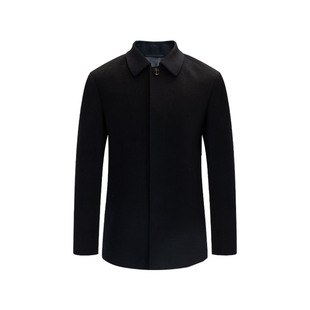 鼎铜羊毛大衣男短款翻领中老年爸爸羊绒加厚高档商务高端毛呢外套