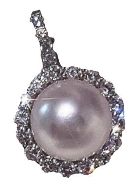 极光天然淡水珍珠吊坠太阳花S925银万能扣可拆卸轻奢气质高级感