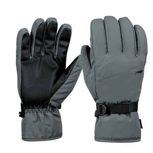 李宁冬季保暖手套男女骑行电动车防风防寒户外滑雪加绒加厚可触屏