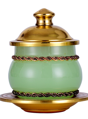 佛前圣水杯琉璃供奉仿汉白玉