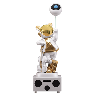 现代轻奢太空人宇航员落地摆件大客厅装饰品音响一体星空氛围投影