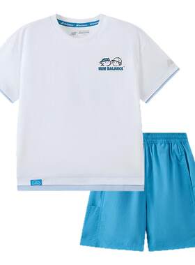 【凉感】new balance X BLANK CAT童装男女儿童T恤套装ND2SF2V063
