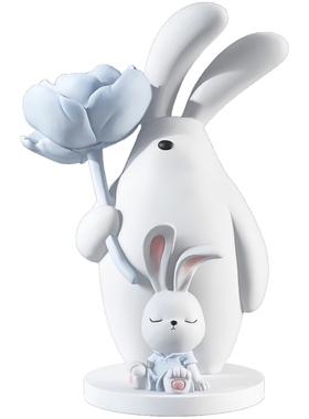 客厅大型落地轻奢兔子新居礼品