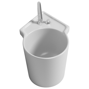 宾克斯三角形陶瓷洗拖把池家用卫生间转角拖布池加深盆底墩布池