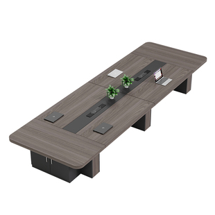 2025新款实木会议桌长桌大型会议室长条桌子现代简约办公桌椅组合