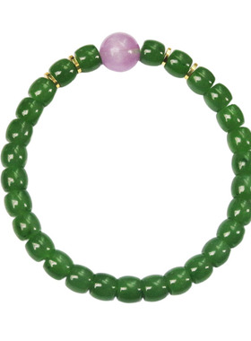 天然新疆和田碧玉直切转运珠手串