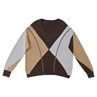 无色无味新款设计v领针织羊毛衫