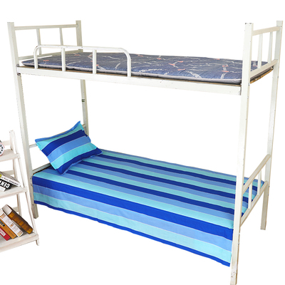 纯棉格子学生宿舍上下铺床单单人