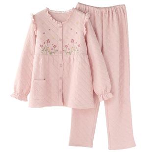 富朵秋冬月子服产后空气棉哺乳衣孕产妇睡衣加厚夹棉春秋款家居服