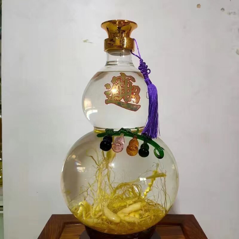 泡酒专用玻璃瓶葫芦密封加厚高硼硅透明玻璃酒瓶礼盒装养生泡酒瓶