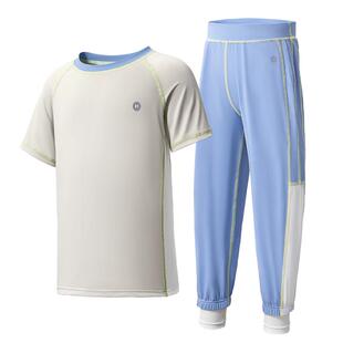 KK树儿童短袖T恤2025新款男童女童原纱凉感运动速干衣长袖长裤A类