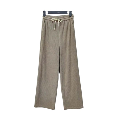 sdeer插袋条纹灯芯绒直筒长裤