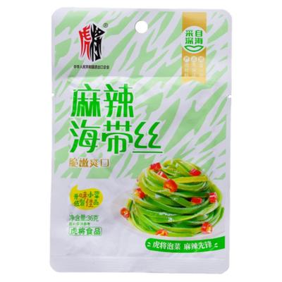 虎将麻辣海带丝36g开袋即食麻辣脆嫩虎将泡菜开味下饭四川小菜